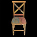 Cadeira de Madeira "X" Com Tinta em Peroba Rosa - 2709