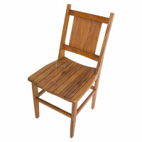 Cadeira Ripada Plainada em Madeira de Demolição (Peroba Rosa) - 4914-2