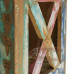 Estante ''X'' 0,90 x 1,80 Entalhada com Tinta em Peroba Rosa - 4924-2