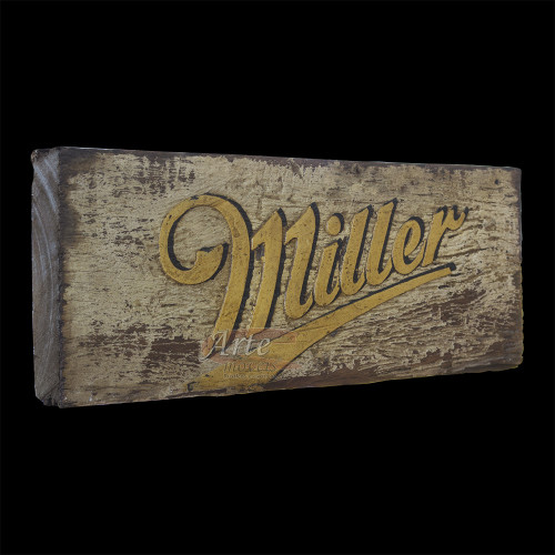 Placa "Miller" Branca em Madeira - 5263