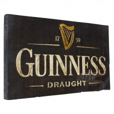 Placa "Guinness" Preta em Madeira - 5265