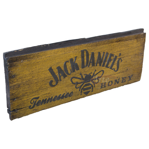 Placa "Jack Daniel's Honey" Amarela em Madeira - 5267