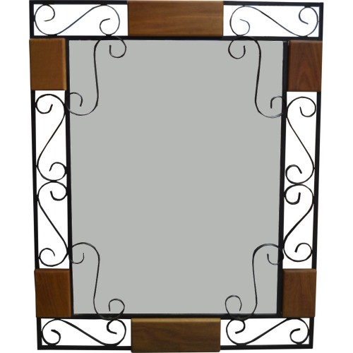 Espelho com madeira e ferro-2762