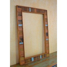 Moldura Espelho madeira rustica- 2741