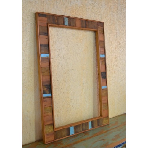 Moldura Espelho madeira rustica- 2741